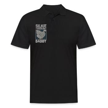 Papa au poulet soyeux - Polo Homme - noir - Devant - Kai (181cm)
