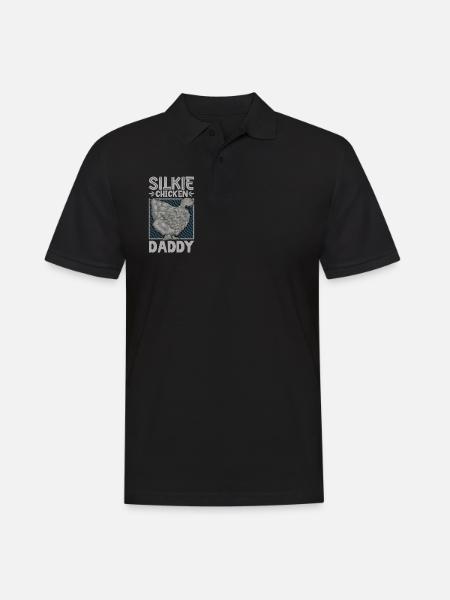 Silky Chicken Dad - Men's Polo Shirt - black