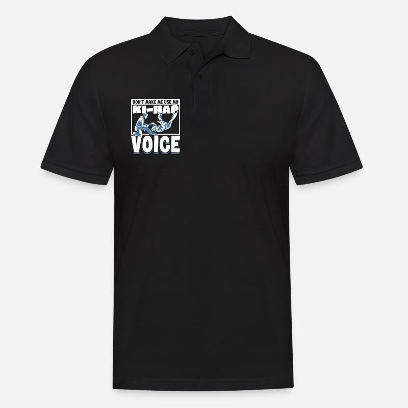 Ki-Hap Stimme - Hapkido - Männer Poloshirt - Schwarz