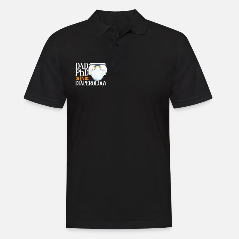 Doktor der Windelwechsology - Windelwechseln - Männer Poloshirt - Schwarz