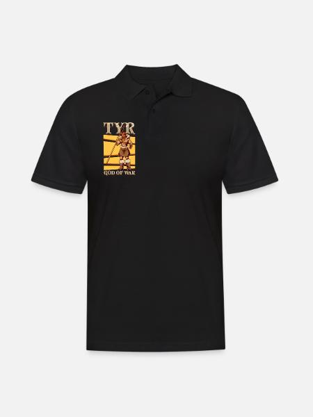 Viking God of War Tyr - Men's Polo Shirt - black