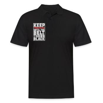 Until the Belt Turns Black - Martial Arts - Men's Polo Shirt - black - Front - Kai (181cm)