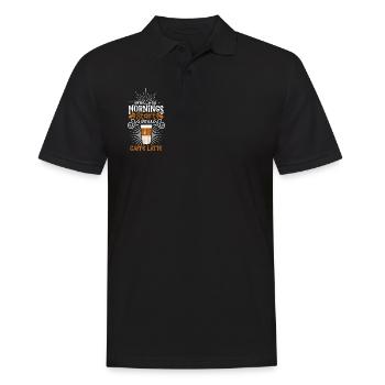 Bonjour avec Caffè Latte - Polo Homme - noir - Devant - Kai (181cm)