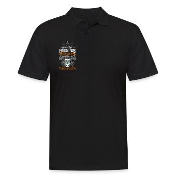 Guten Morgen mit Turkish Coffee - Männer Poloshirt - Schwarz - Vorne - Kai (181cm)