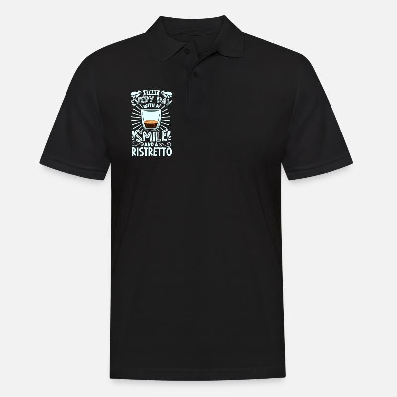 Souriez avec Ristretto - Polo Homme - noir