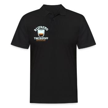 Mein Treibstoff ist Ristretto - Männer Poloshirt - Schwarz - Vorne - Kai (181cm)