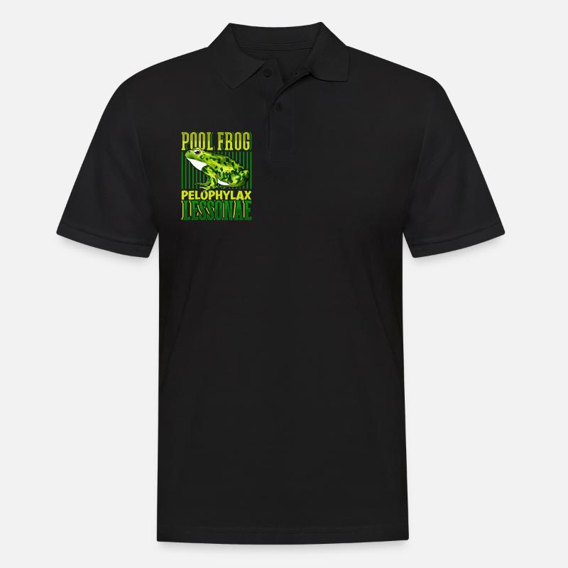 Kleiner Wasserfrosch - Männer Poloshirt - Schwarz