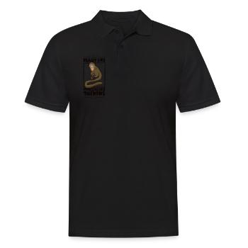 I love blue monkeys - blue monkey - Men's Polo Shirt - black - Front - Kai (181cm)