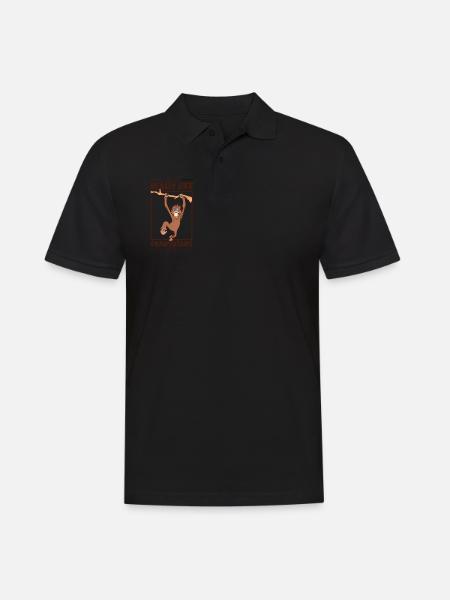 Ich liebe Orang-Utans - Orang-Utan - Männer Poloshirt - Schwarz
