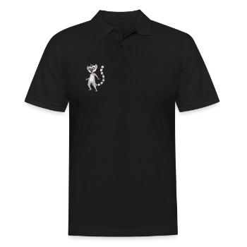I love ring-tailed lemurs - ring-tailed lemurs - Men's Polo Shirt - black - Front - Kai (181cm)