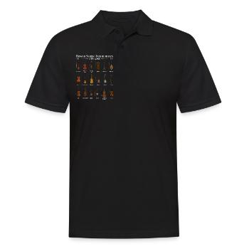 Verschiedene Streichinstrumente - Männer Poloshirt - Schwarz - Vorne - Kai (181cm)