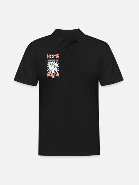 Zuhause - Akbas - Männer Poloshirt - Schwarz