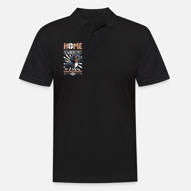 Accueil - Alpine Dachsbracke - Polo Homme - noir