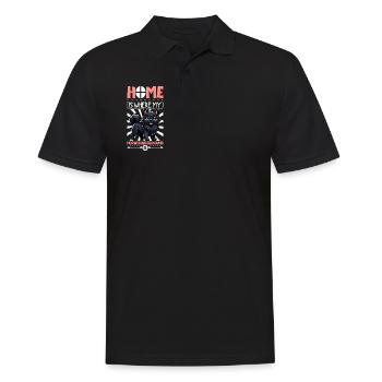 Home - Norwegian Elkhound - Men's Polo Shirt - black - Front - Kai (181cm)