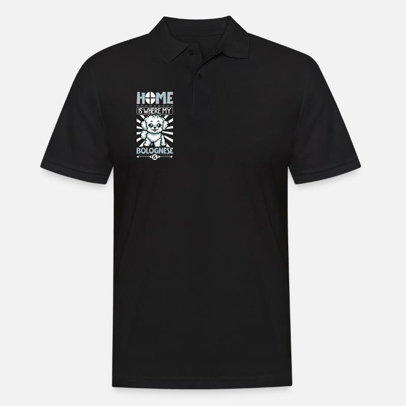Zuhause - Bologneser - Männer Poloshirt - Schwarz