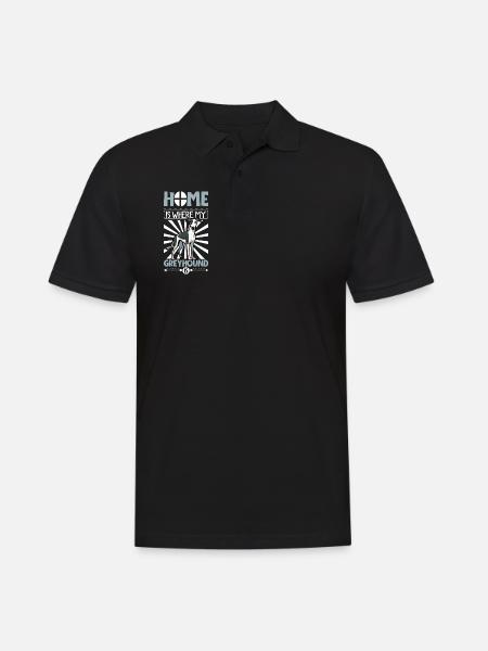 Zuhause - Greyhound - Männer Poloshirt - Schwarz