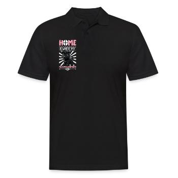 Zuhause - Ca de bestiar - Männer Poloshirt - Schwarz - Vorne - Kai (181cm)
