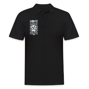Zuhause - Malteser - Männer Poloshirt - Schwarz - Vorne - Kai (181cm)