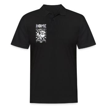 Home - Slovensky cuvac - Men's Polo Shirt - black - Front - Kai (181cm)