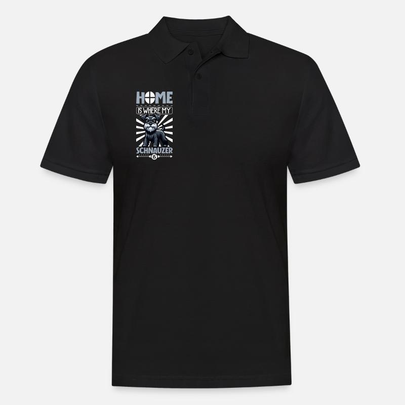 Zuhause - Schnauzer - Männer Poloshirt - Schwarz