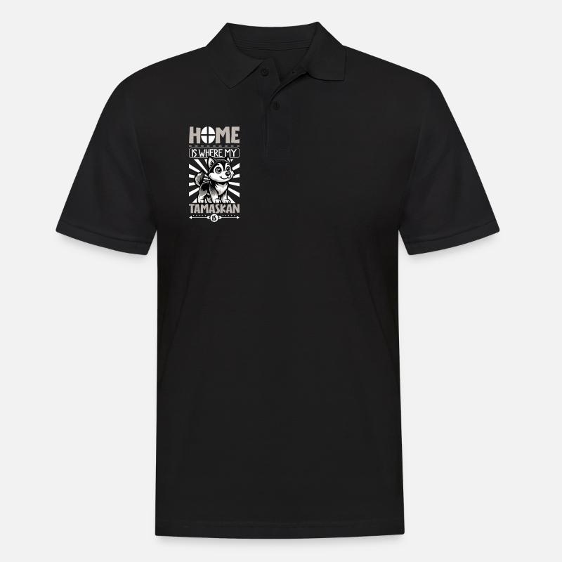 Zuhause - Tamaskan - Männer Poloshirt - Schwarz