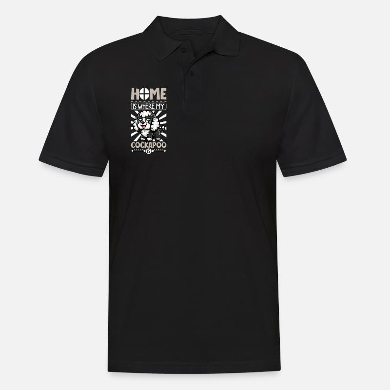 Zuhause - Cockapoo - Männer Poloshirt - Schwarz