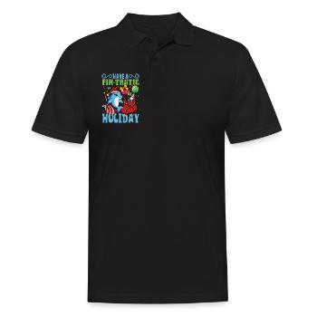 Passez des vacances inoubliables - Christmas Dolphin - Polo Homme - noir - Devant - Kai (181cm)