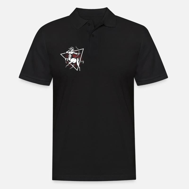 Zentaur - Männer Poloshirt - Schwarz