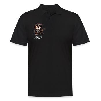 Punker Owl - Oile - Oi Punk - Men's Polo Shirt - black - Front - Kai (181cm)