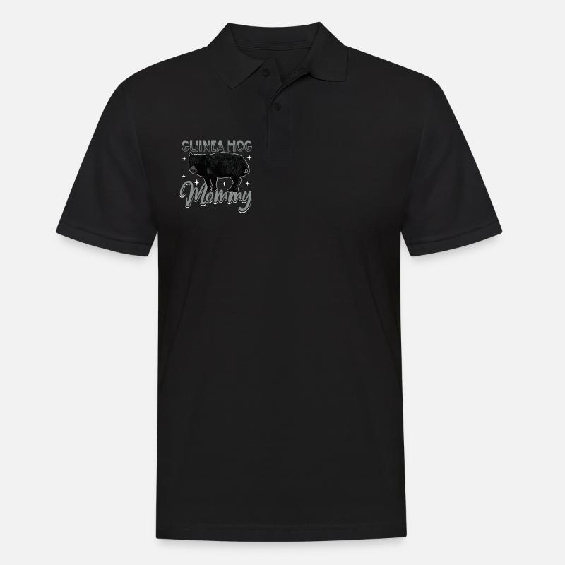Guinea Hog Mama - Männer Poloshirt - Schwarz