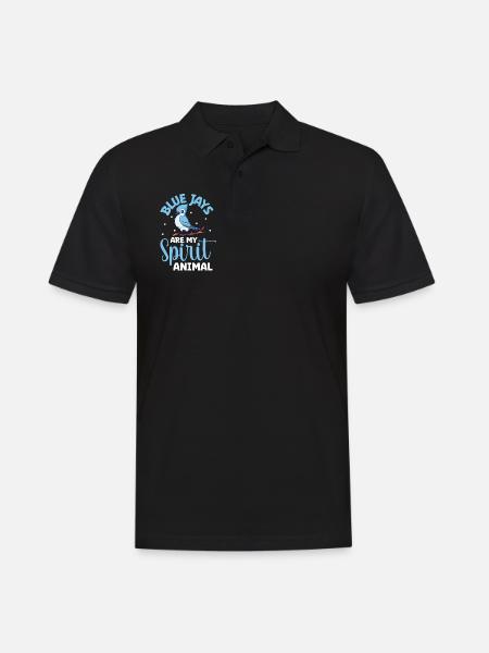 Favourite animal - Blue jay - Men's Polo Shirt - black