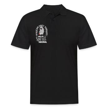 Lieblingstier - Graupapagei - Männer Poloshirt - Schwarz - Vorne - Kai (181cm)