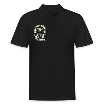 Animal préféré - grue - Polo Homme - noir - Devant - Kai (181cm)