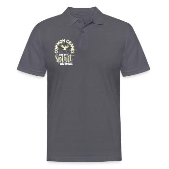 Lieblingstier - Kranich - Männer Poloshirt - Anthrazit - Vorne - Nico (186cm)