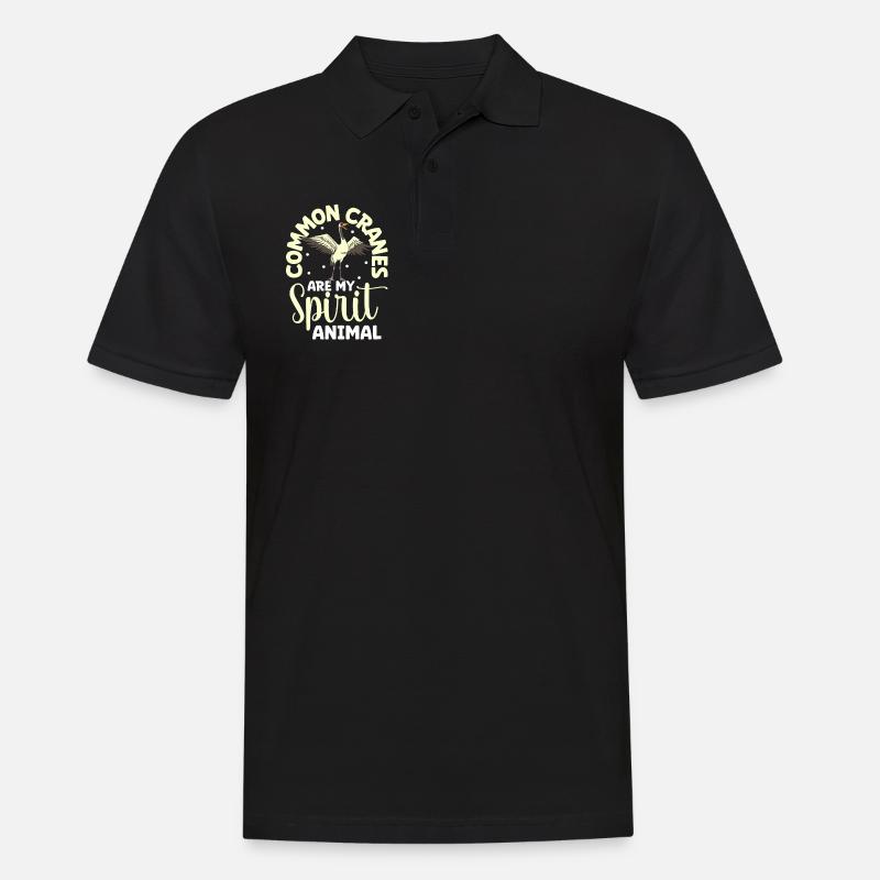 Lieblingstier - Kranich - Männer Poloshirt - Schwarz