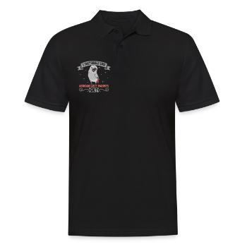 Ich liebe meinen Graupapagei - Männer Poloshirt - Schwarz - Vorne - Kai (181cm)