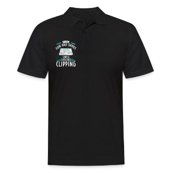 Clipping - Sound Engineer - Männer Poloshirt - Schwarz - Vorne - Kai (181cm)