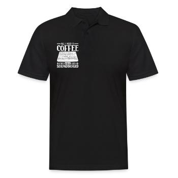 Café & Mixeur - Ingénieur du son - Polo Homme - noir - Devant - Kai (181cm)