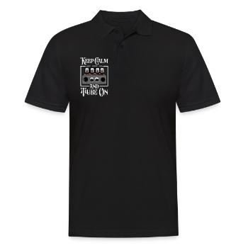 Keep Calm and Tube On - Tube valve - Men's Polo Shirt - black - Front - Kai (181cm)