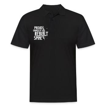 Proud owner of a new spine - Men's Polo Shirt - black - Front - Kai (181cm)