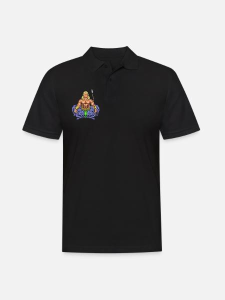 God of Celtic Mythology - Nodens - Men's Polo Shirt - black
