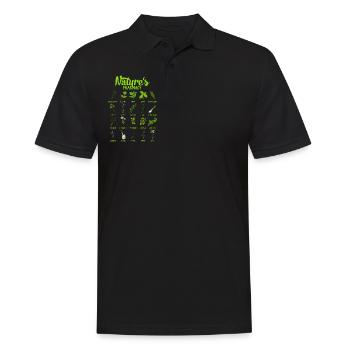 Healing powers of nature - herbs - Men's Polo Shirt - black - Front - Kai (181cm)