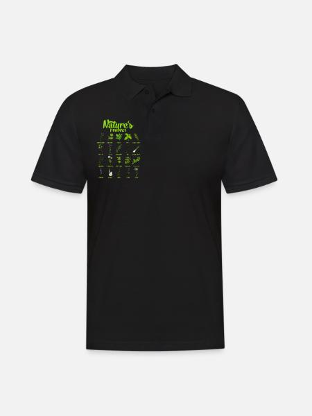 Healing powers of nature - herbs - Men's Polo Shirt - black