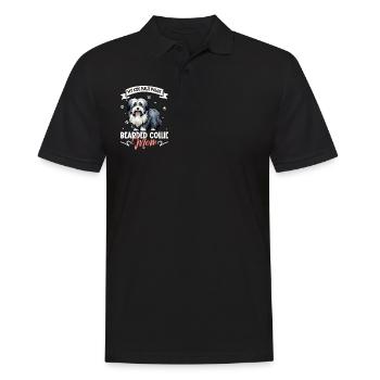 Maman Bearded Collie - Polo Homme - noir - Devant - Kai (181cm)
