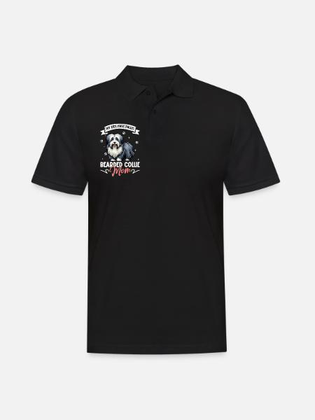 Bearded Collie Mama - Männer Poloshirt - Schwarz