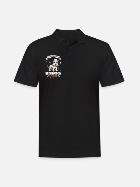Bedlington Terrier Mom - Men's Polo Shirt - black