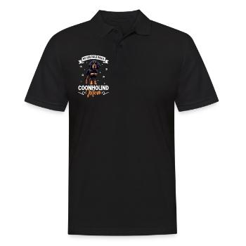 Black and Tan Coonhound Mama - Männer Poloshirt - Schwarz - Vorne - Kai (181cm)