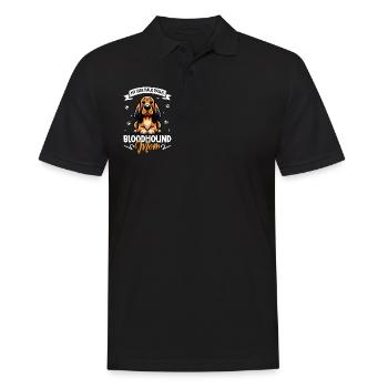Bloodhound Mama - Männer Poloshirt - Schwarz - Vorne - Kai (181cm)