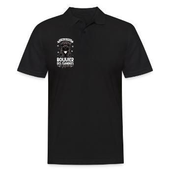 Bouvier des Flandres Mama - Men's Polo Shirt - black - Front - Kai (181cm)