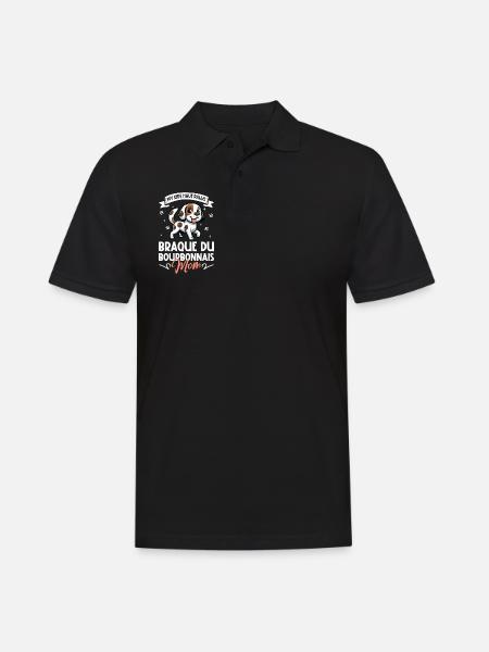 Braque du Bourbonnais Mama - Men's Polo Shirt - black